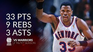 Patrick Ewing 33 pts 9 rebs 3 asts vs Warriors 96/97 season