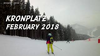 KRONPLATZ SKIING 2018 - Easy blue with beginner - Dolomites Italy