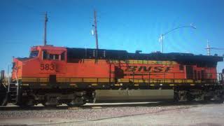 Bnsf 5831 and his horn is broken