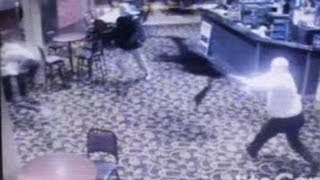 Man throws chair at armed robbers in hotel | Bull \u0026 Bush Hotel robbery