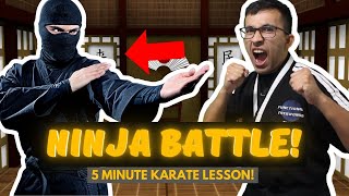 5 Minute Brain Break For Elementary Students | Ninja Karate Lesson! | Dojo Go (Week 42)