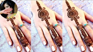 1 minute simple and stylish backhand mehndi design || backhand mehndi || Blossoms of love