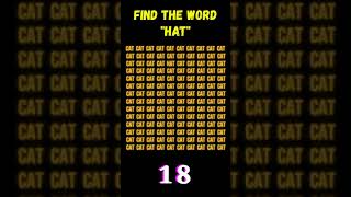 Find The Word "Hat" 🔍l Word Puzzle #52 | Test Your Eyesight 👀