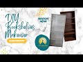 DIY Bookshelf Makeover - Painting Laminate furniture - Furniture Makeover