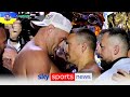 Tyson Fury shoves Oleksandr Usyk before expletive rant at dramatic in weigh-in