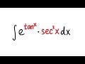 integral of e^tan(x)*sec^2(x), calculus 1 tutorial, u-substitution