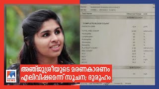 അഞ്ജുശ്രീയുടെ മരണകാരണം എലിവിഷമെന്ന് സൂചന ​| Anjusree