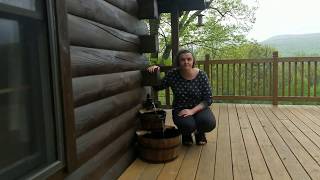 Sunnydaze Country 2-Tier Wood Barrel Water Fountain Demonstration *