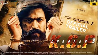 K.G.F: Chapter 3 - Official Trailer | Rocking Star Yash | Raveena |Prabhas |Prashanth Neel Universe