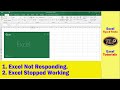 Excel is not responding | Excel hang issue fix | Excel Not Responding in windows 10