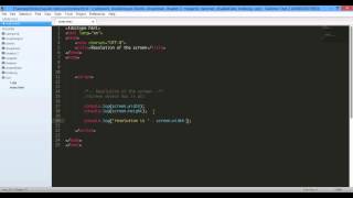 javascript Get Screen Resolution monitor 720p