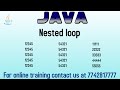 nested loop in java | Pattern programs in java