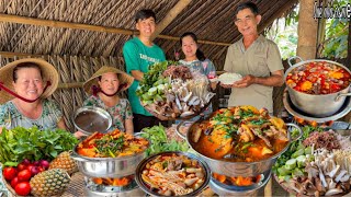 Lẩu Gà Giấm Chua Cay, Chuối Cây | Món Ngon Mẹ Nấu Gợi Nhớ Quê Nhà || Chicken hot pot