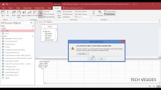 How to create a Delete Query in MS Access | Tech Veggies