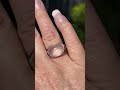 contemporary 9ct rose gold rose quartz cabochon ring