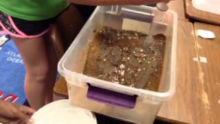 Stream table rain simulation