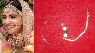 DIY||Anushka Sharma inspired nose ring at home||bridal nose pin||Art by niku