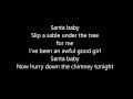 Ariana Grande & Liz Gillies - Santa Baby (Lyrics on Screen)