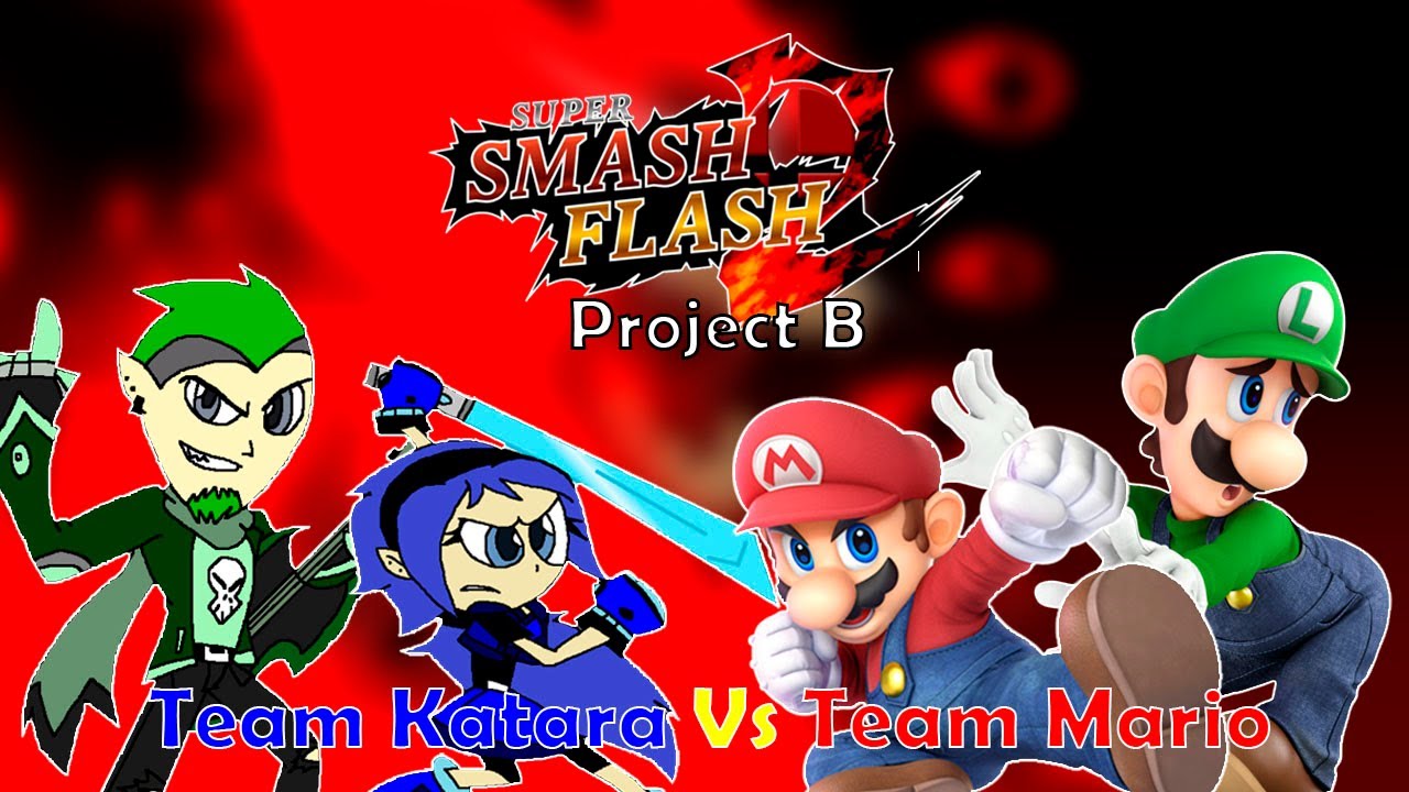 SSF2 Project B Patch 9: Team Katara Vs Team Mario - YouTube