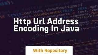 http url address encoding in java