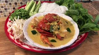 ขนมจีนน้ำยาปู Crabmeat Curry with Rice Noodle ทำเองง่ายๆอร่อยด้วย ปูดำแน่นๆต้องลอง | ครัวทิพซี่