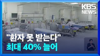 “의료진 없다” 환자 못 받은 응급실 1년새 40% 늘어…2차 병원도 과부하 / KBS  2024.09.03.