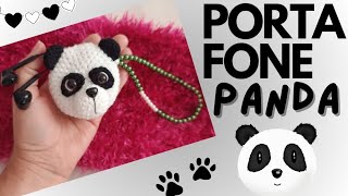 PANDA 🐼 AMIGURUMI 🖤 PORTA FONE DE CROCHÊ ( passo a passo)