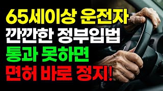 [특보] 65세 이상 운전면허 대변화! ‘이것’ 탈락하면 면허증 반납해야합니다ㅣ 정부입법내용확인 ㅣ 생계형 고령운전자 필수정보