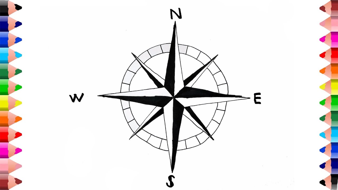 How To Draw A Simple Compass Rose