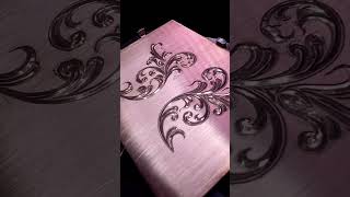 Flare cut engraving practice. #scrollwork #handengraving #art #metalengraving