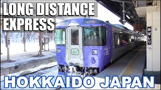 Riding Long-Distance Train crossing Hokkaido(Sapporo→Abashiri) || Limited Express Okhotsk