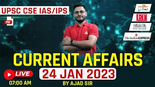 24 January 2023 | Current Affairs UPSC 2023 | UPSC 2023| By Ajad sir