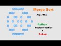 Merge Sort Algorithm with Real-Time Debugging | Python | Debugging | Visual Studio