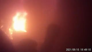 RAW: Helmet cam shows fire inside Winston-Salem house