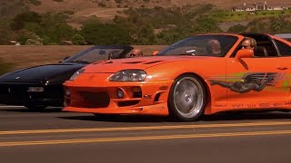 The fast and the Furious (2001) - Supra VS Ferrari (Drag Race) - Smoke Him Scene