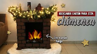 🎄 CHIMENEA de CARTÓN para NAVIDAD (PASO a PASO) Decoraciones Navideñas - Christmas Decorations