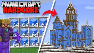 I Built A GIANT ICE CASTLE in Minecraft 1.19 Hardcore (#48)