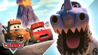 Lightning McQueen and Mater Escape the Dinosaurs | Cars of the Wild | Pixar Cars