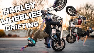 HARLEY WHEELIES AND DRIFTING !! 2024 !!