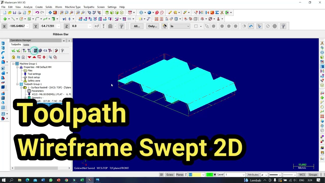 Mastercam X5 Wireframe Swept 2d Jawaban Pertanyaan Youtube