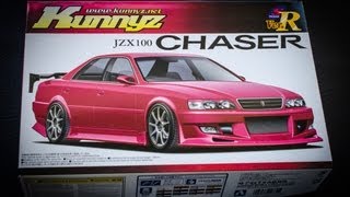 Aoshima 1/24 Toyota Chaser JZX100 Kunny'z With Wedsport SA70 Model Kit Unboxing and Review