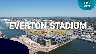 North Stand Roof Coverings Begin! | Latest Footage From New Everton Stadium