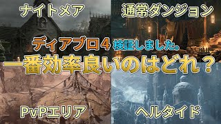 【Diablo4】衝撃の結果！一番『経験値効率』の良いコンテンツを調べました。【攻略】