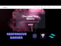 Glass Effect Banner Design react || vite || Tailwind CSS