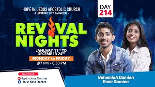 DAY 214| Revival Nights| Pastor's Kids | Nehemiah Damien | Emie Damien| Rebecca Finny| Tabitha Finny