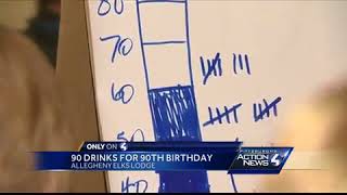 Cheers! Pittsburgh bartender celebrates his 90th birthday by pouring 90 drinks