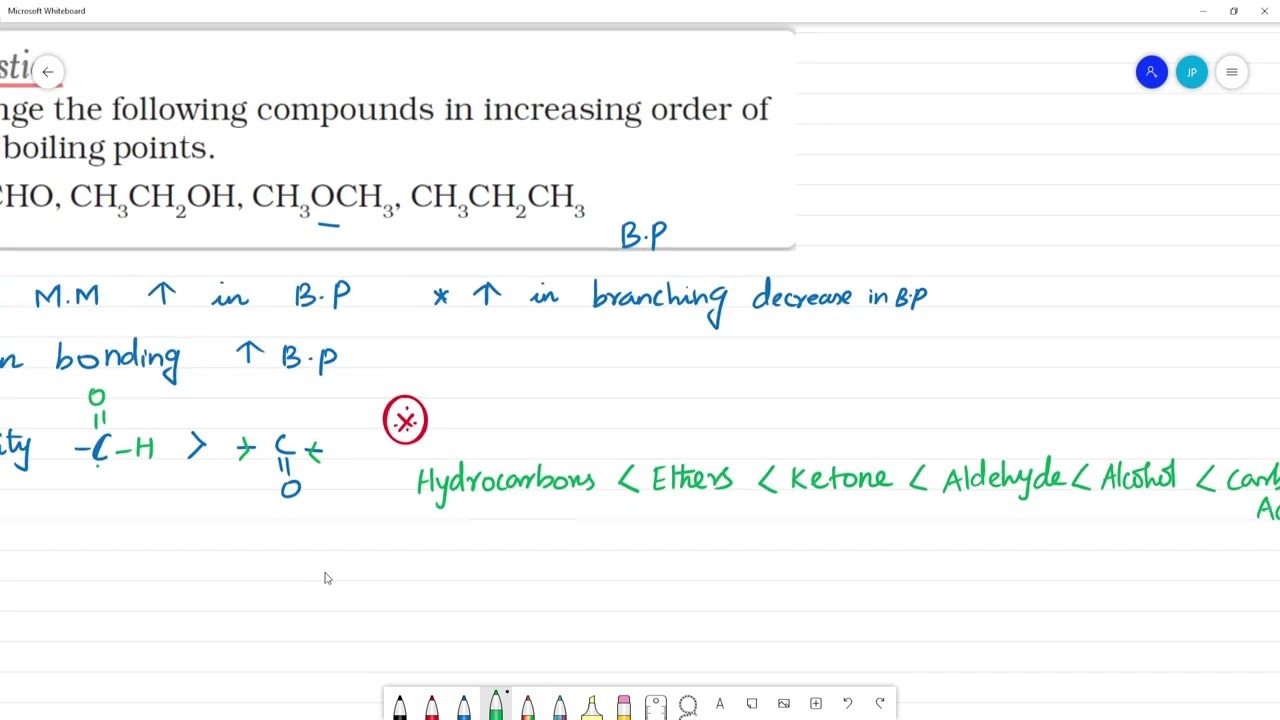 Arrange The Following Compounds In Increasing Order Of Their Boiling ...