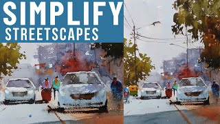 Paint this Loose Streetscape Today! | Loose Watercolor Streetscapes | VanidasMangathilArt