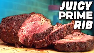 Easy Prime Rib Recipe - Smoked Perfect Medium Rare on a Weber (2018)