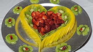 Fruit Carving for Valentine's Day.